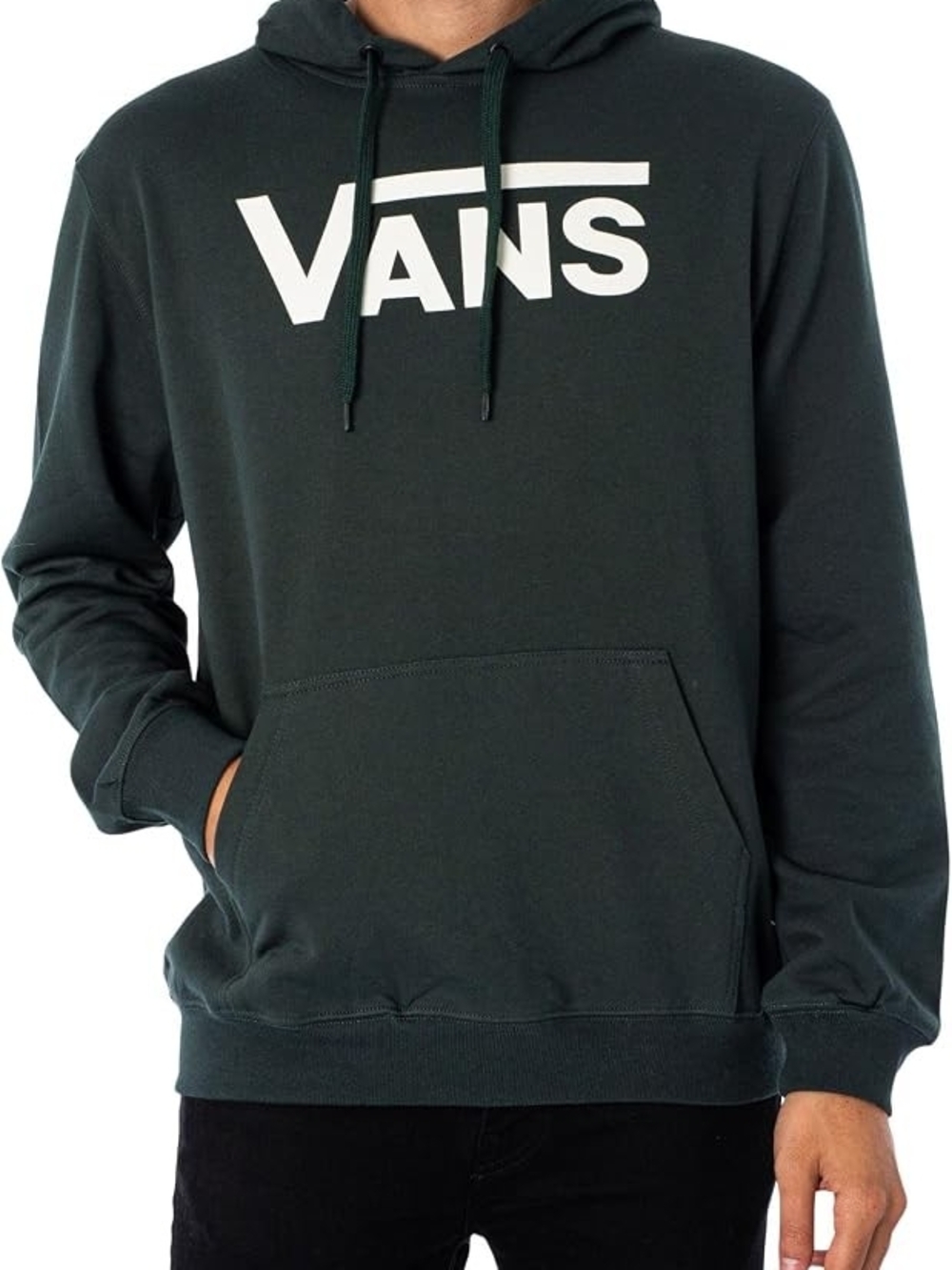Vans Men's Black Logo Hoodie Sweatshirt